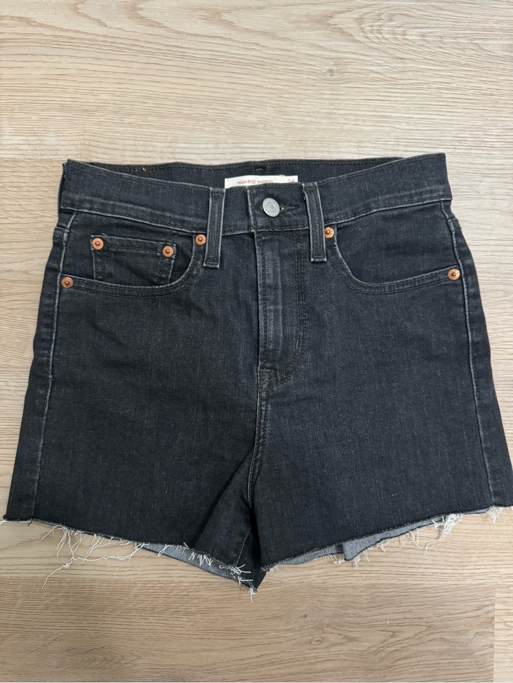Levi's Black Denim Jean Shorts